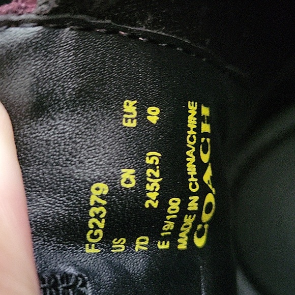 Coach Suede Chelsea Boots Oxblood Size 7 - Picture 5 of 6